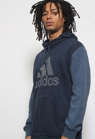 VINTAGE ADIDAS HOODIE BLUE