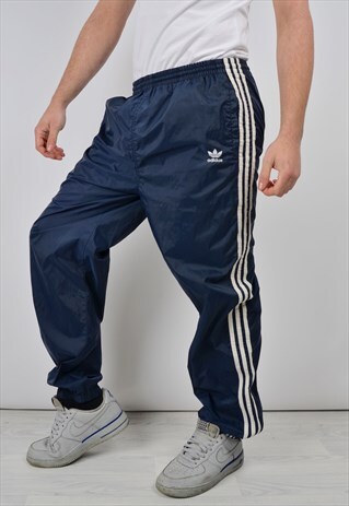 VINTAGE ADIDAS SHELL BOTTOMS IN BLUE