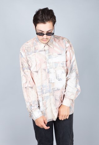 VINTAGE CRAZY PATTERN SILK FESTIVAL SHIRT