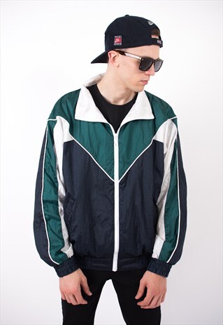 VINTAGE 90S COLOUR BLOCK SHELL JACKET