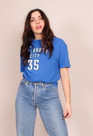 VINTAGE 90S BLUE ADIDAS T-SHIRT