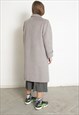 VINTAGE 80S ALPACA WOOL COAT GREY