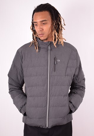 CALVIN KLEIN MENS VINTAGE PADDED JACKET XL GREY 90S