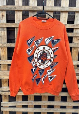 Vintage 1991 auburn tigers orange sweatshirt large 