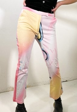 Vintage y2k Mila Schon pink pattern pants 