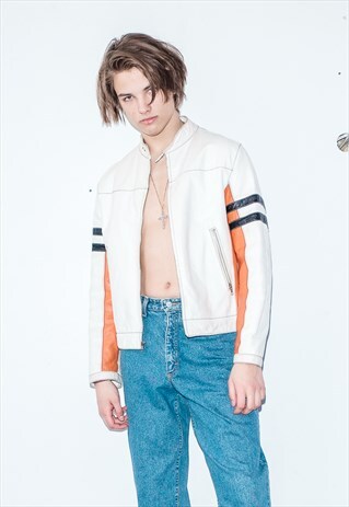 VINTAGE LEATHER MOTO JACKET / UNISEX