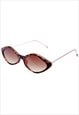CUTE SUNGLASSES IN BROWN WITH LIGHT BROWN LENS