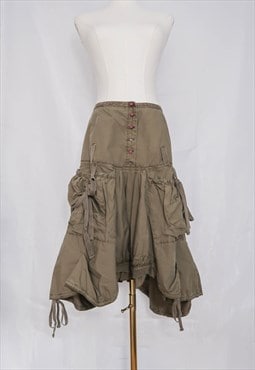 vintage khaki gorpcore grunge Deconstructed Parachute Skri