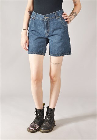 VINTAGE LEVI'S DENIM CARGO SHORTS DARK BLUE