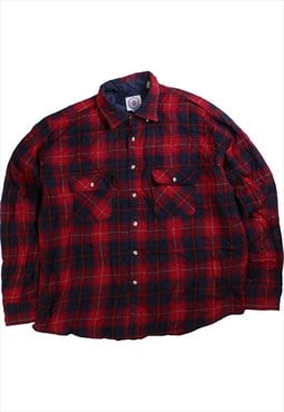 Vintage 90's Bay Waters Shirt Lumberjack Check Long Sleeve