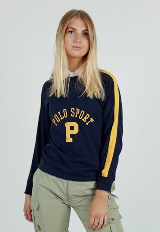 90S POLO SPORT BY RALPH LAUREN SPELL OUT RUGBY SHIRT