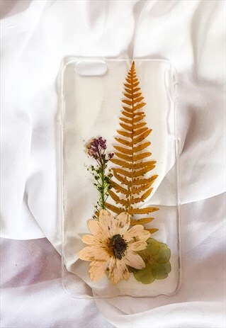 IPHONE 6 AND 6S PLUS PRESSED FLOWERS CLEAR COVER