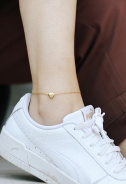 Tiny gold heart anklet chain anklet bracelet waterproof gift