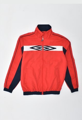 VINTAGE 90'S UMBRO TRACKSUIT TOP JACKET RED