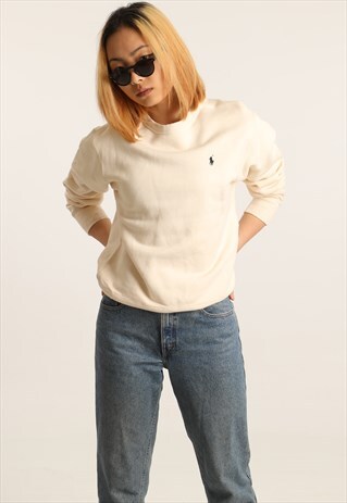 VINTAGE RALPH LAUREN EMBROIDERED LOGO SWEATSHIRT