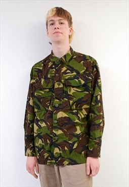 United Kingdom Army Camouflage Jacket Cotton Retro Zip Top