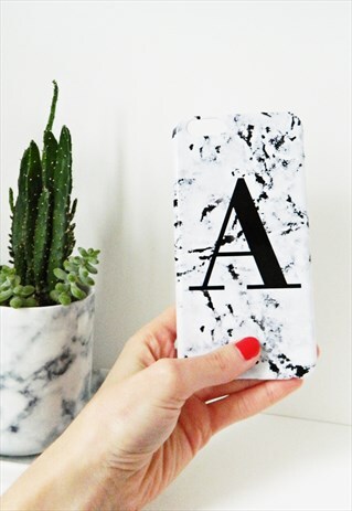 MARBLED ALPHABET MONOGRAM PHONE CASE