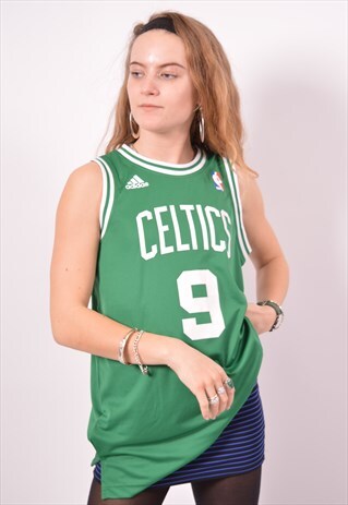 VINTAGE ADIDAS BOSTON CELTICS JERSEY TOP GREEN