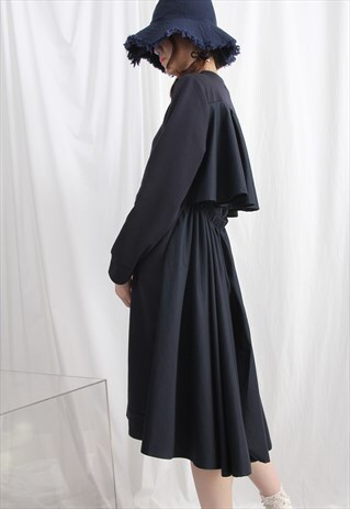 MIX PANELS CONTRAST JERSEY DRESS WITH OPEN BACK