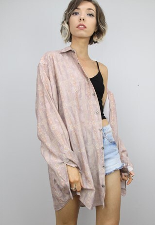 VINTAGE 80S/90S OVERSIZED PATTERNED SHIRT