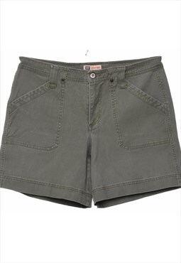 Vintage Olive Green Denim Shorts - W32