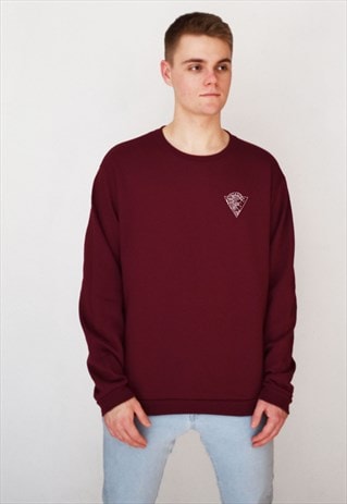 BURGUNDY WAVES (WHITE) SWEATSHIRT