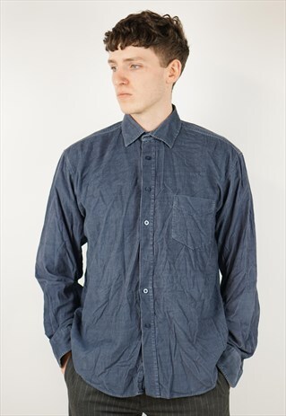 VINTAGE MISTY BLUE CORD SHIRT