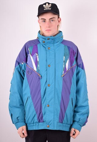 SERGIO TACCHINI MENS VINTAGE PADDED JACKET XL BLUE 90S