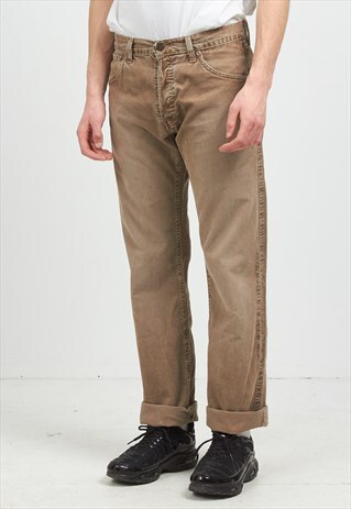 VINTAGE BROWN LEVI'S 551 FIT CORDUROY TROUSERS BOTTOMS