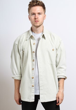 VINTAGE CORDUROY SHIRT WHITE
