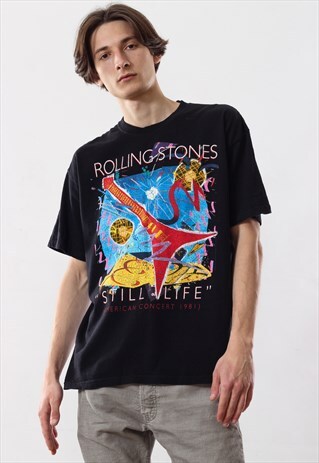 2008 VINTAGE ROLLING STONES AMERICAN CONCERT 1971 BAND TEE