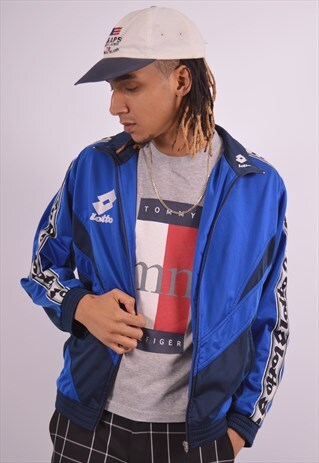 VINTAGE LOTTO TRACKSUIT TOP JACKET BLUE