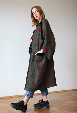 VINTAGE OVERSIZED REWORKED PATTERNED COAT