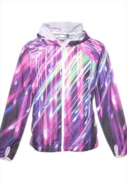 Fila Multi-Colour Abstract Hooded Jacket - S