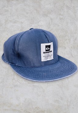 Vintage Quiksilver Snapback Cap Hat Blue