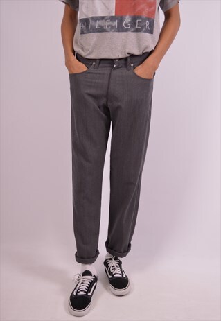 ARMANI MENS VINTAGE TROUSERS W34 L33 GREY 90S