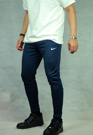 VINTAGE NIKE NAVY SLIM JOGGERS