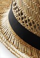 54 FLORAL TRILBY STRAW FESTIVAL HOLIDAY SUN HAT - CREAM