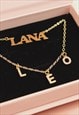 PERSONALISED NAME CRYSTAL 14K GOLD PLATED CUSTOM NECKLACE
