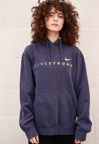 NIKE LIVESTRONG NAVY BLUE HOODIE