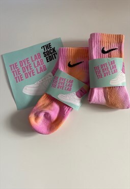 Nike 'Fruit Salad' (Pink/Orange) Tie Dye Socks - 1 Pair