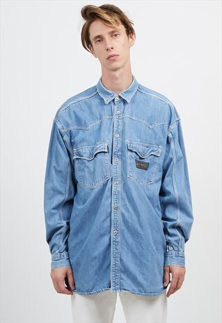 VINTAGE BLUE MARC O'POLO LONG SLEEVE DENIM SHIRT