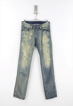 Diesel Slim Fit Low Waist Jeans in Dark Denim - 42