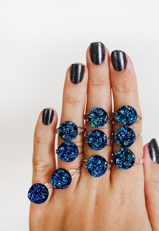BLUE DRUZY RING