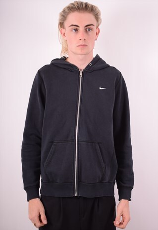 NIKE MENS VINTAGE HOODIE SWEATER XL BLACK 90S