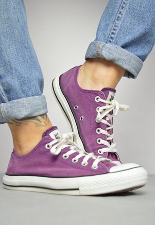 VINTAGE 90S CONVERSE PURPLE OX SHOES TRAINERS PREPPY RETRO
