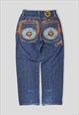 Vintage 90s Coogi Hip-Hop Embroidered Baggy Denim Jeans