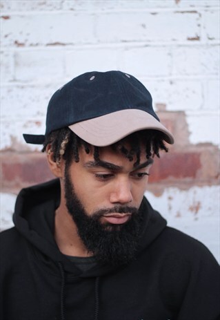 BLUE BASEBALL CAP WITH SAND PEAK