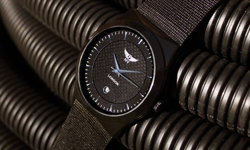 Black Chain Watch with Date 