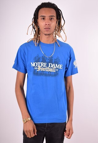 ADIDAS MENS VINTAGE T-SHIRT TOP LARGE BLUE 90S